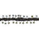 Assorted Prismatic Star Tinsel Garland Black And G
