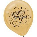 Printed Gold, Black, Silver, Latex Balloons