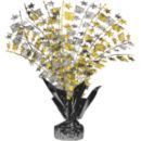 Black, Gold, And Silver New Years Spray Center Pie
