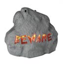 Beware Light Up Garden Stone